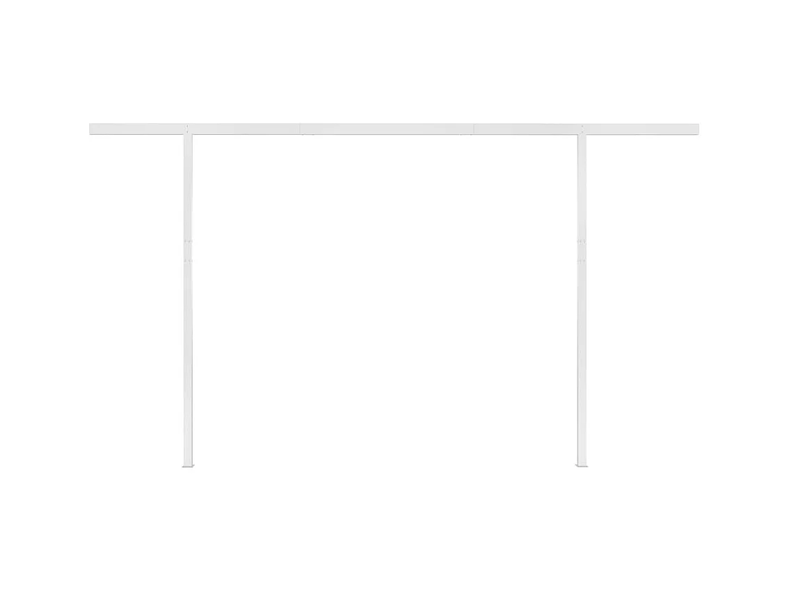 Markise Manuell Einziehbar mit LED 45x3 m Blau  Weiß