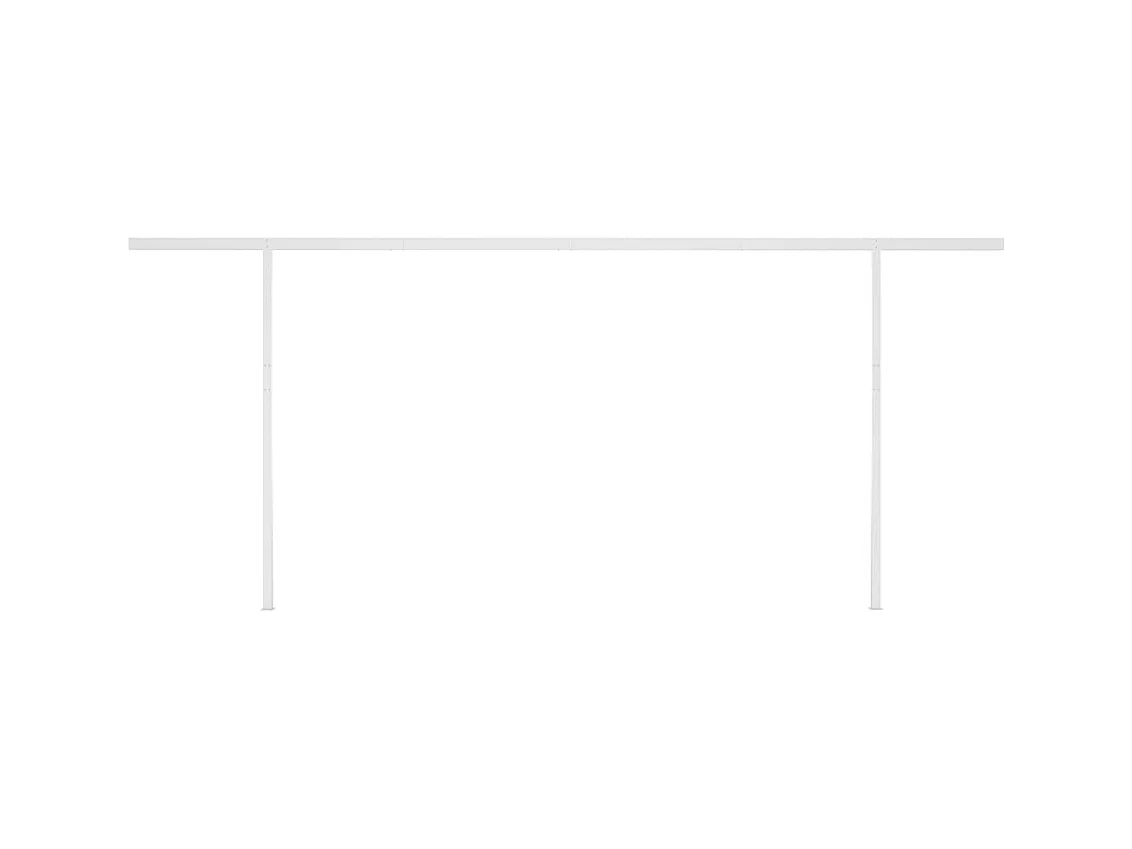 Markise Manuell Einziehbar mit LED 5x3 m Gelb  Weiß