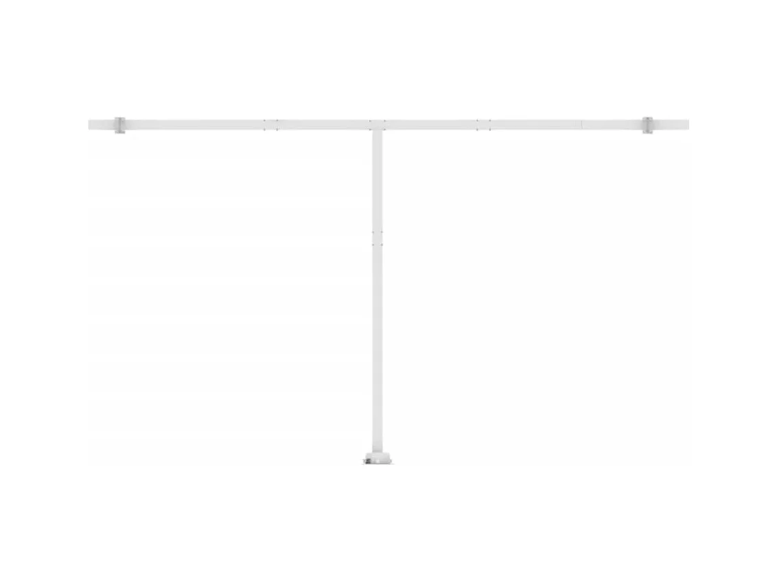 Toldo retráctil manual con luz LED amarillo y blanco 500x300 cm