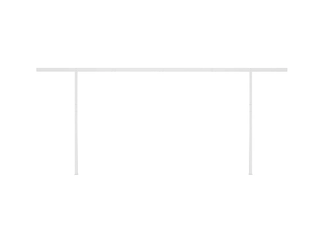 Toldo retráctil manual con luz LED amarillo y blanco 6x3 m