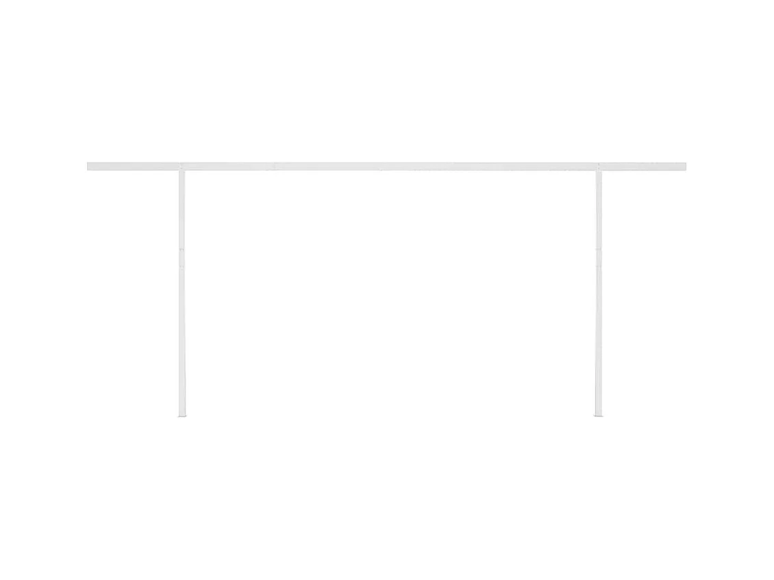 Toldo Retrátil Manual com LED Antracite 6x3m para Espaços Externos