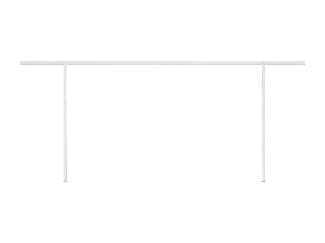 Toldo Retrátil Manual com LED Antracite 6x3m para Espaços Externos