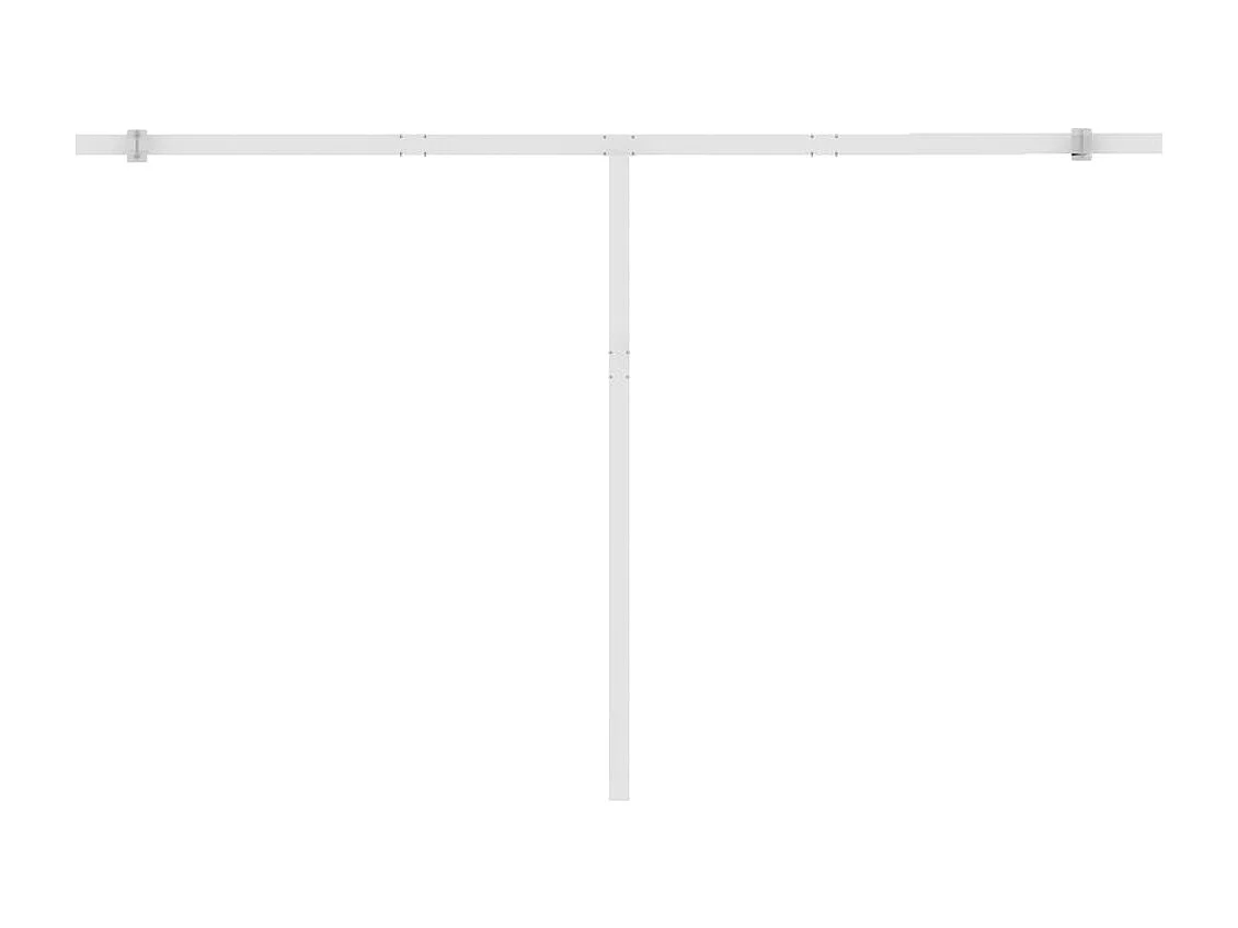 Markise Manuell Einziehbar mit LED 450x300 cm Blau Weiß