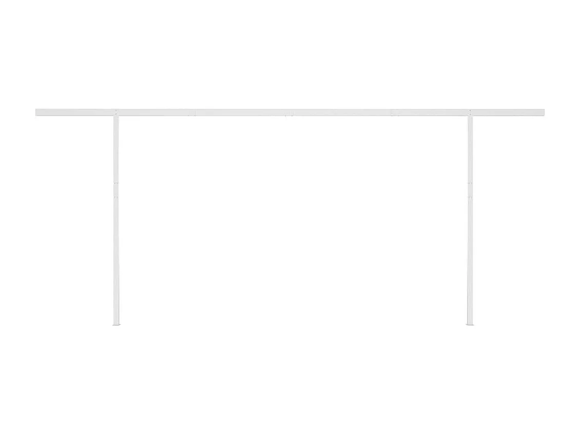 Markise Manuell Einziehbar mit LED 5x3 m Creme