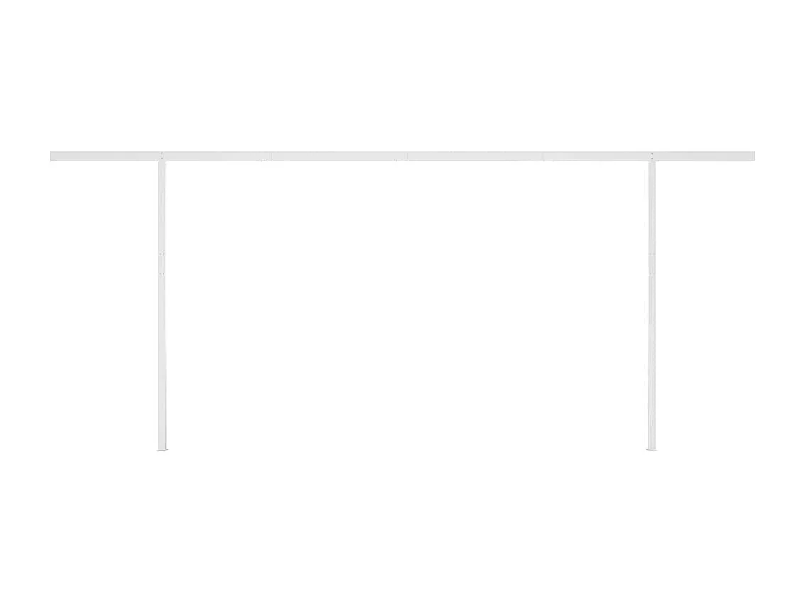 Toldo Retrátil Manual com Iluminação LED Azul e Branco 6x3m para Espaços Externos