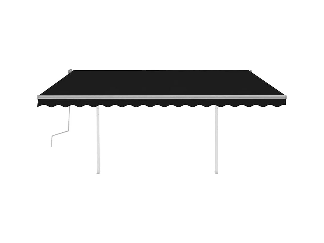 Auvent manuel rétractable avec LED 45x3 m Anthracite