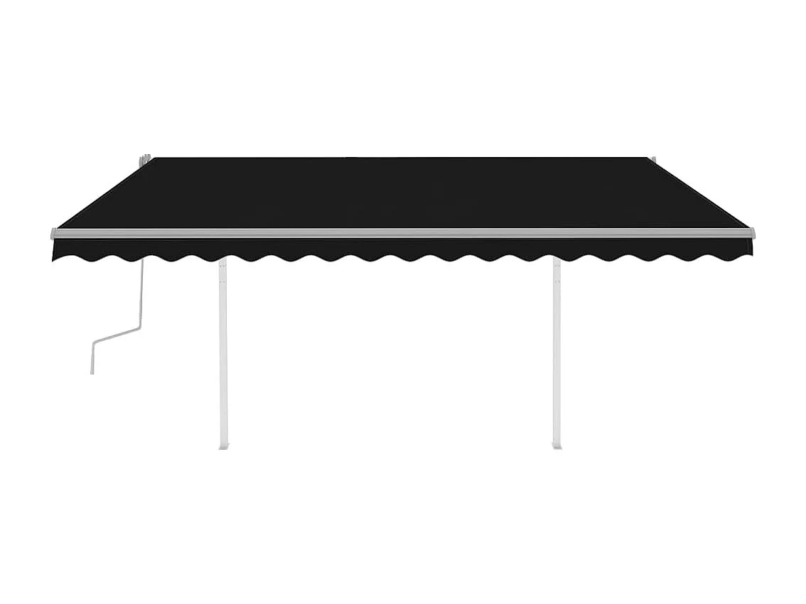Markise Manuell Einziehbar mit LED 45x3 m Anthrazit