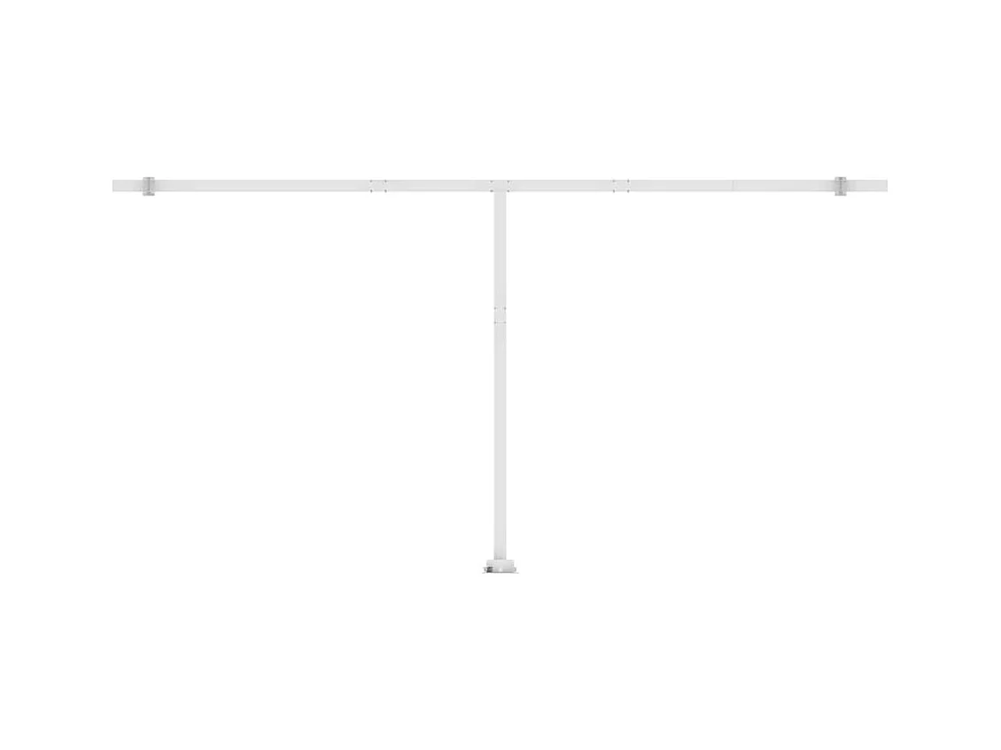 Toldo retráctil manual con luz LED color crema 600x300 cm