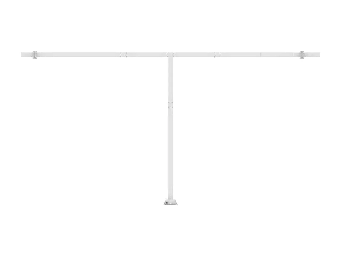 Toldo retráctil manual con luz LED color crema 600x300 cm