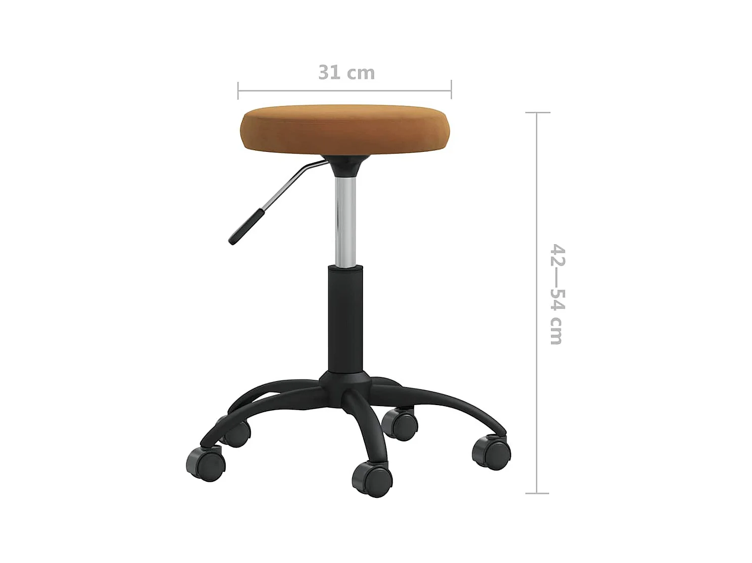 Bürostuhl Drehbar Braun Samt