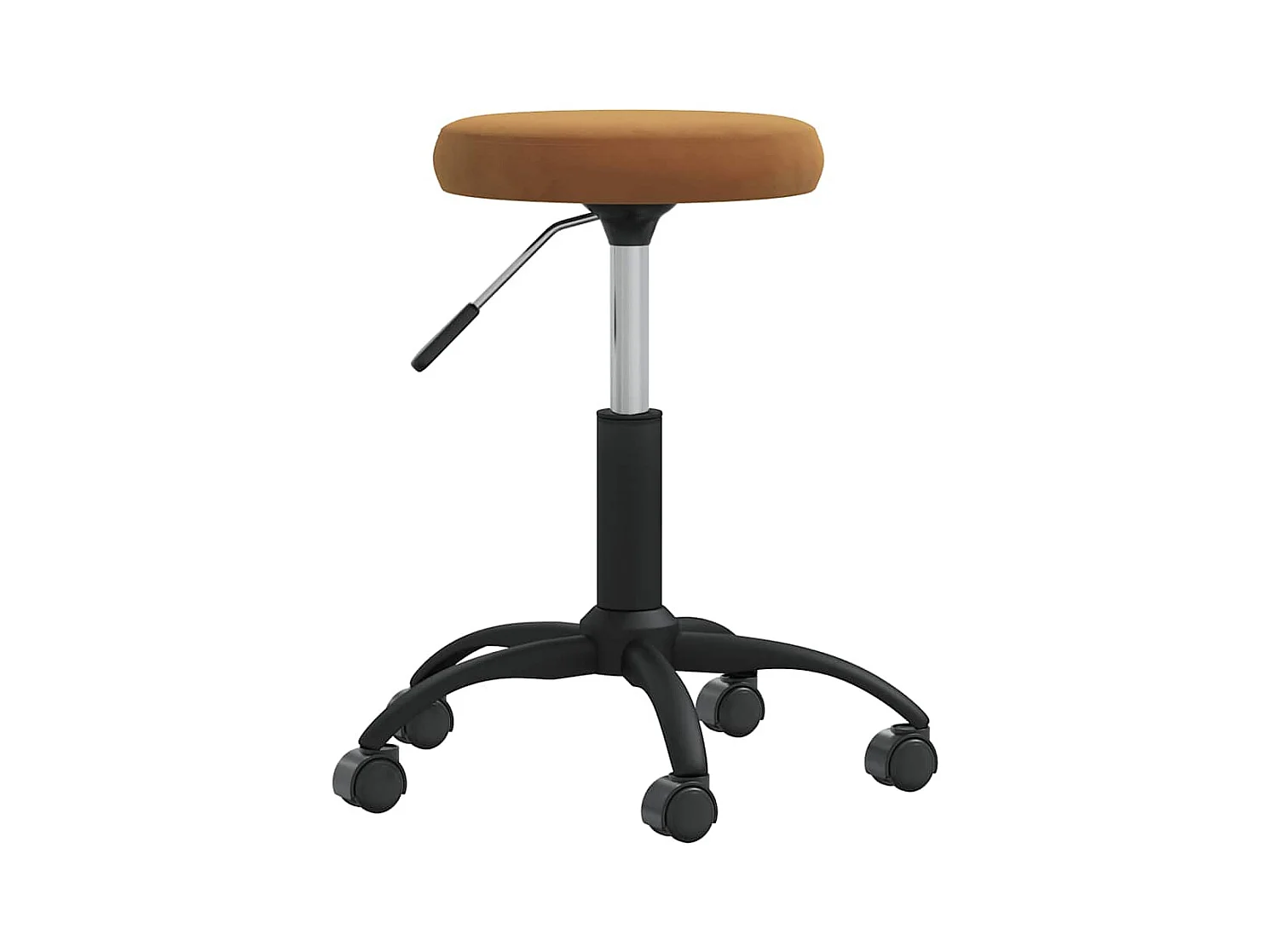 Silla de oficina giratoria de terciopelo marrón