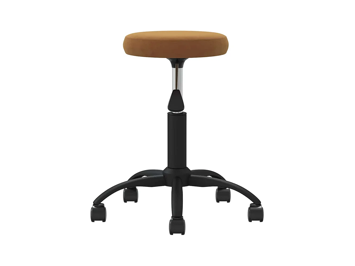 Silla de oficina giratoria de terciopelo marrón