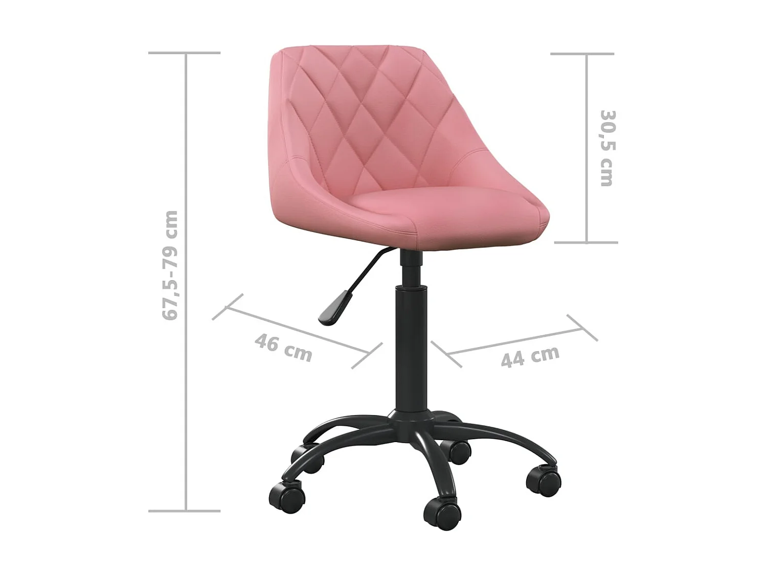 Chaise de bureau Rose Velours