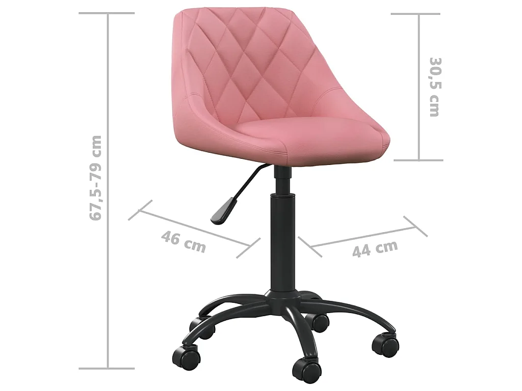 Chaise de bureau Rose Velours