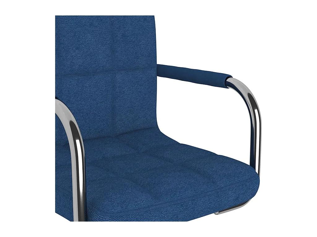 Chaise pivotante de bureau Bleu Tissu
