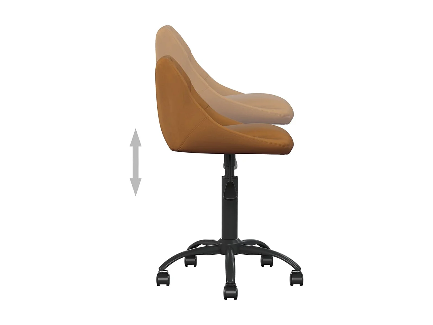 Chaise de bureau Marron Velours