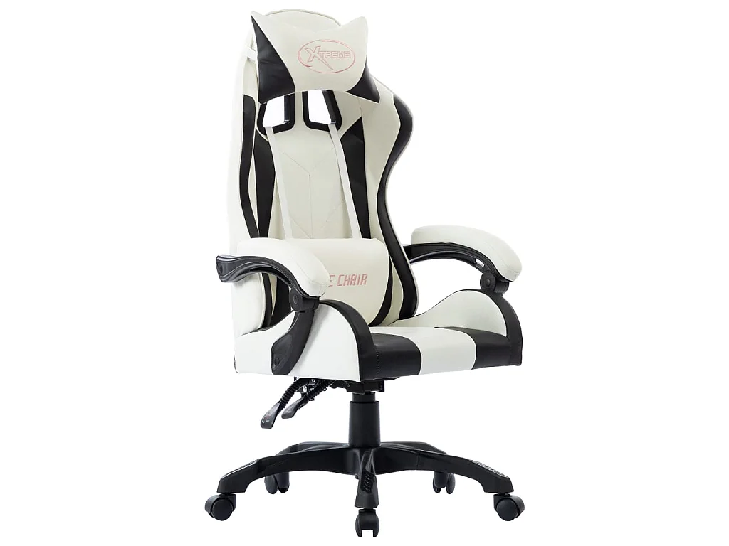 Fauteuil de jeux vidéo Blanc Similicuir