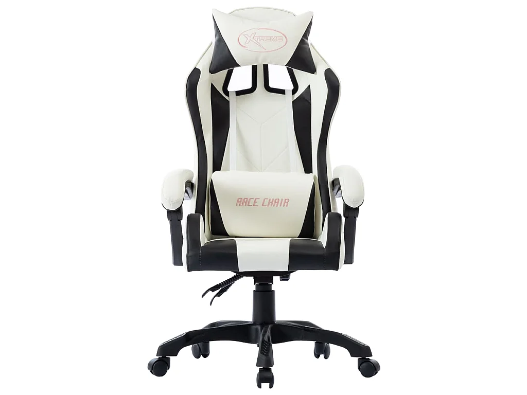 Fauteuil de jeux vidéo Blanc Similicuir