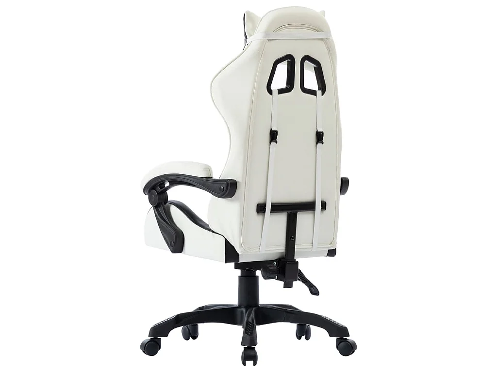Fauteuil de jeux vidéo Blanc Similicuir