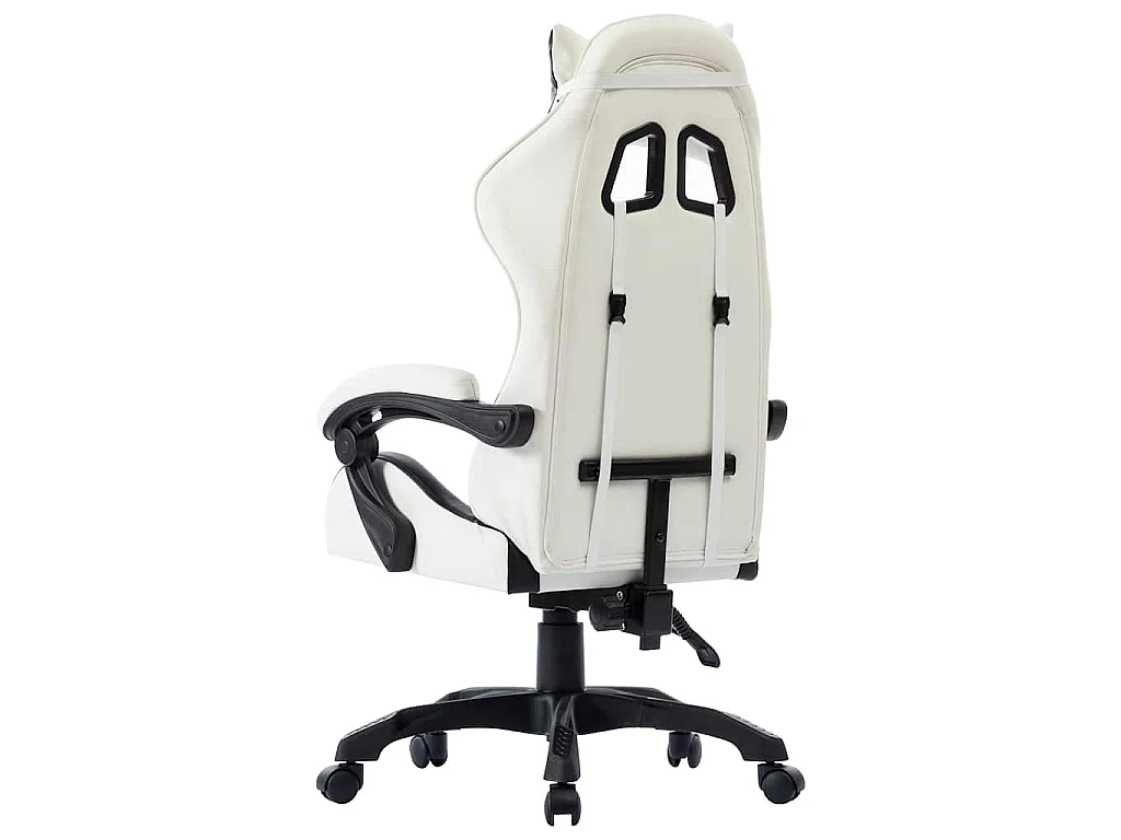 Fauteuil de jeux vidéo Blanc Similicuir