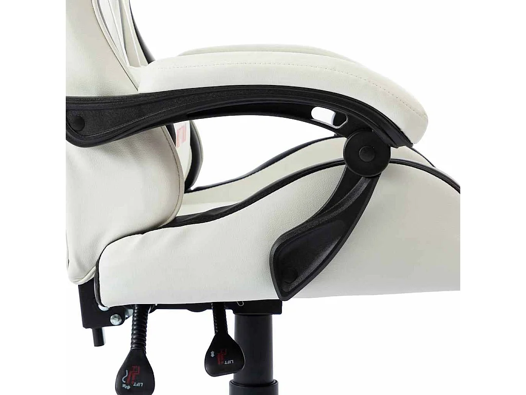 Fauteuil de jeux vidéo Blanc Similicuir