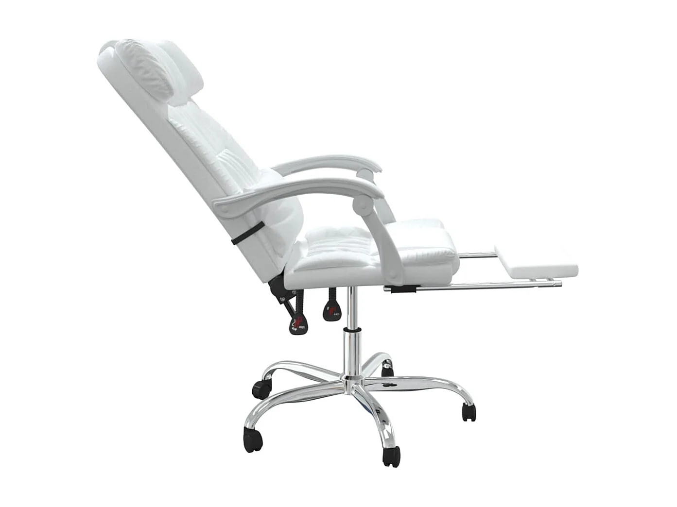 Bürostuhl mit Massagefunktion Weiß Kunstleder