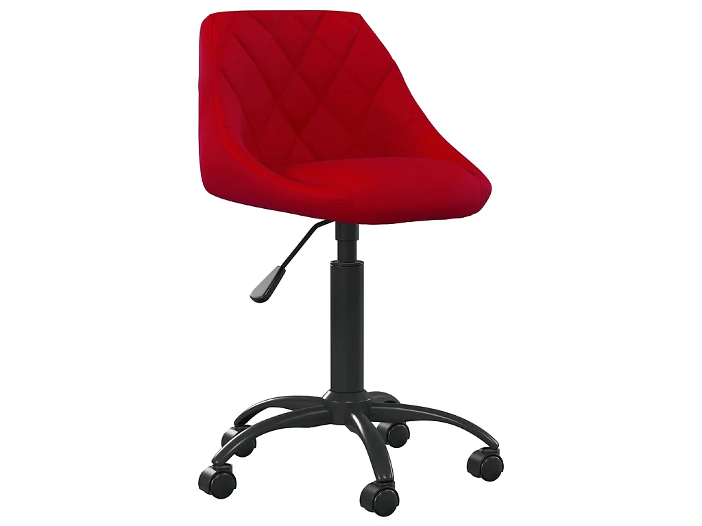 Silla de oficina de terciopelo rojo tinto