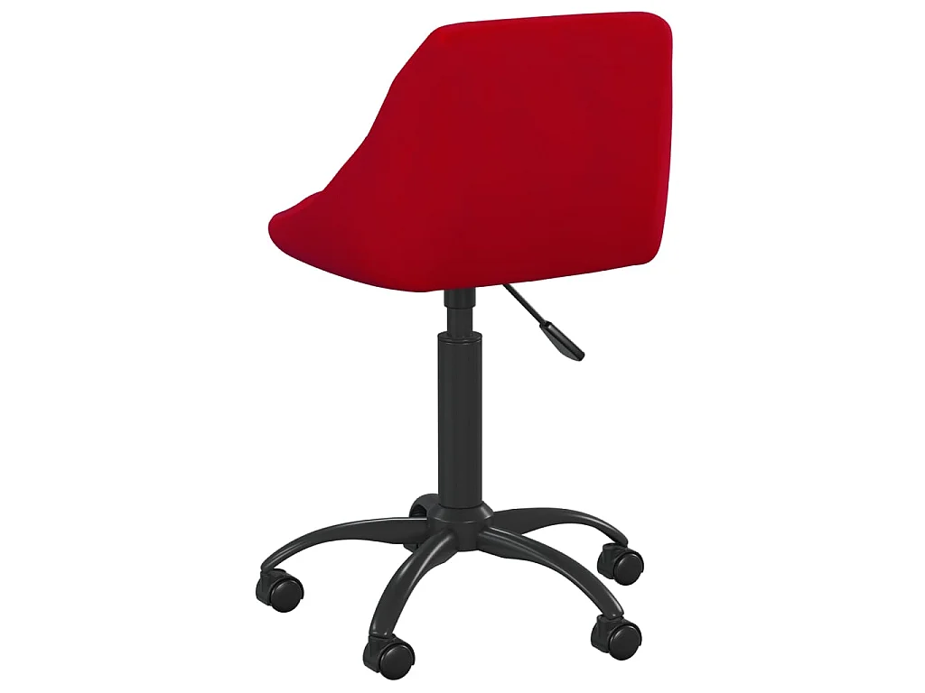 Silla de oficina de terciopelo rojo tinto