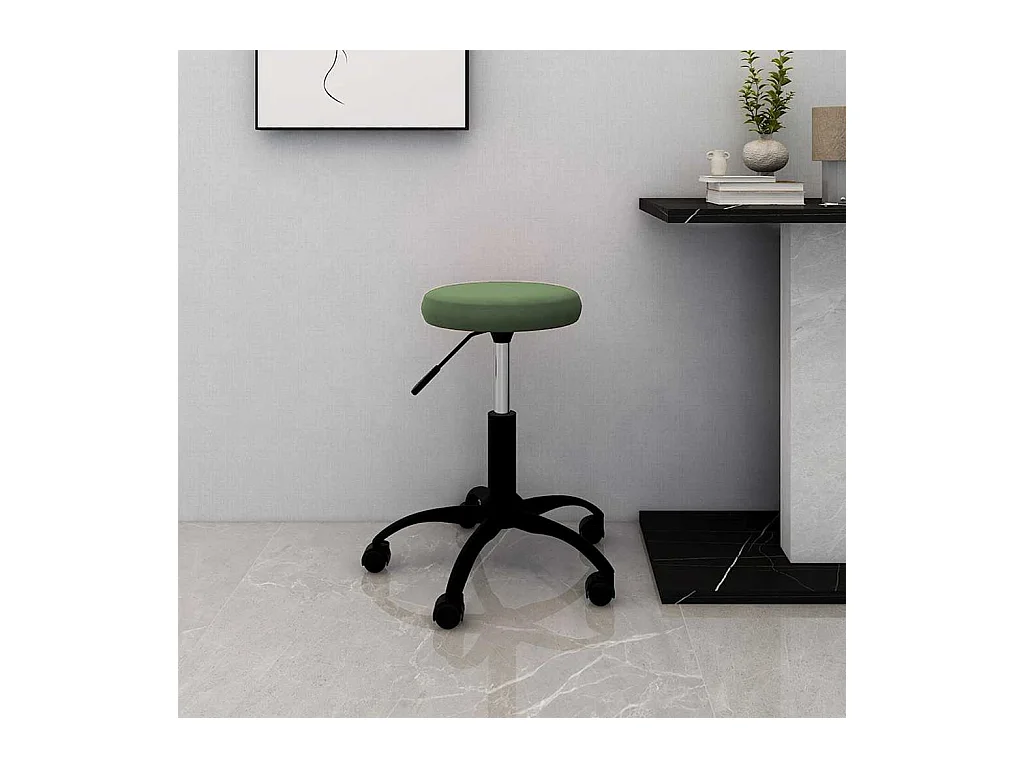 Chaise de bureau pivotante vert foncé velours