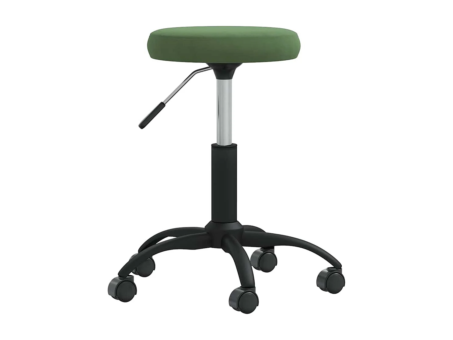 Chaise de bureau pivotante vert foncé velours