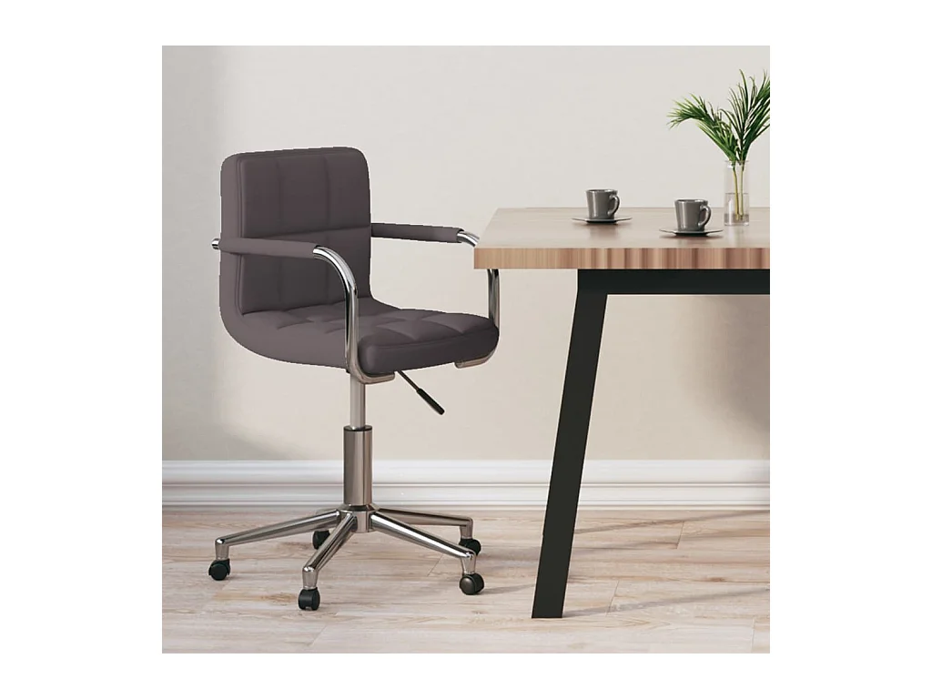 Chaise pivotante de bureau Taupe Tissu