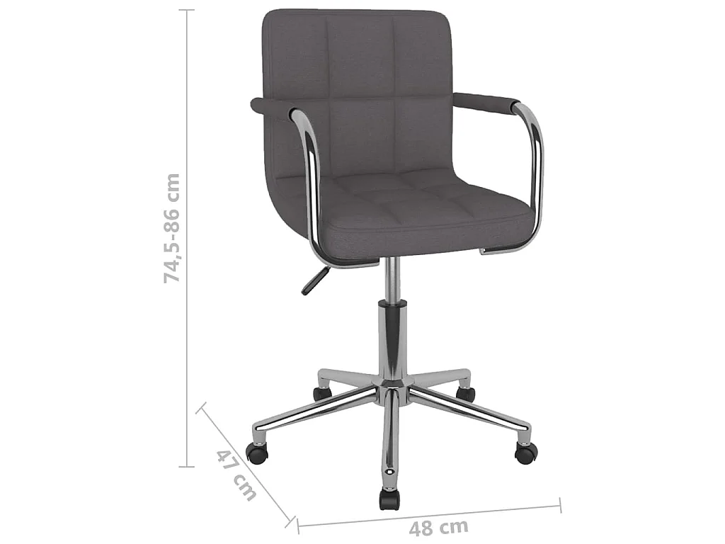 Sedia da Ufficio Girevole Tortora in Tessuto