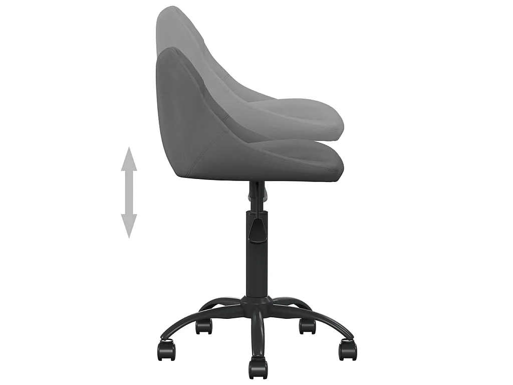 Chaise de bureau Gris foncé Velours