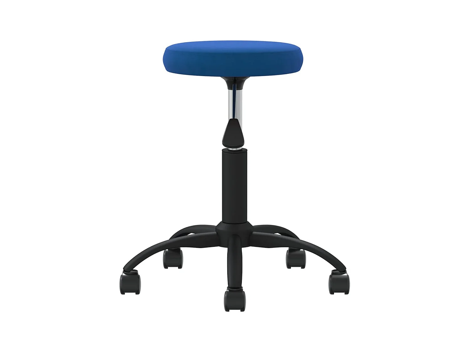 Kantoorstoel draaibaar fluweel blauw