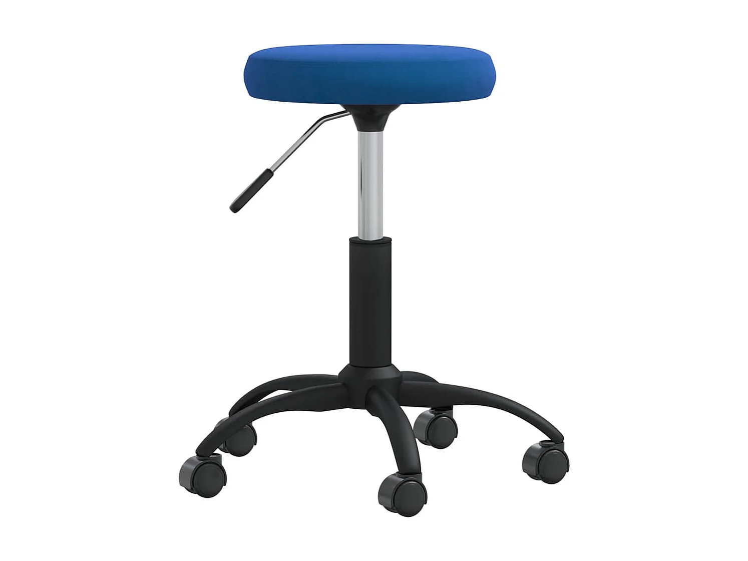 Kantoorstoel draaibaar fluweel blauw