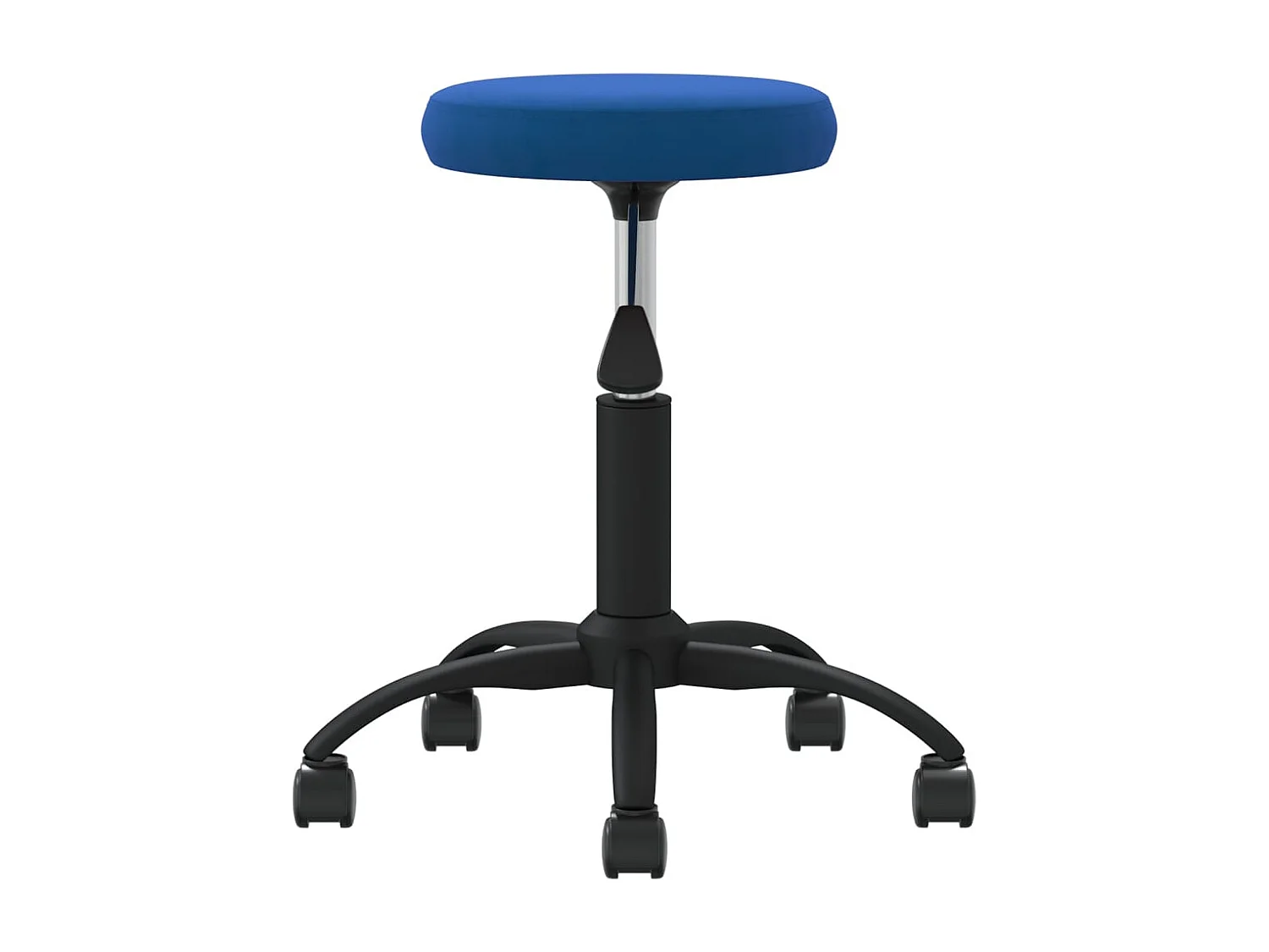 Kantoorstoel draaibaar fluweel blauw