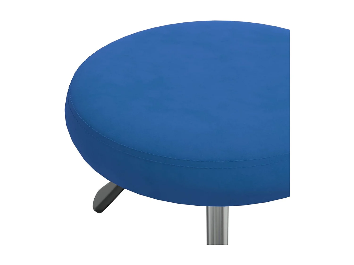 Kantoorstoel draaibaar fluweel blauw