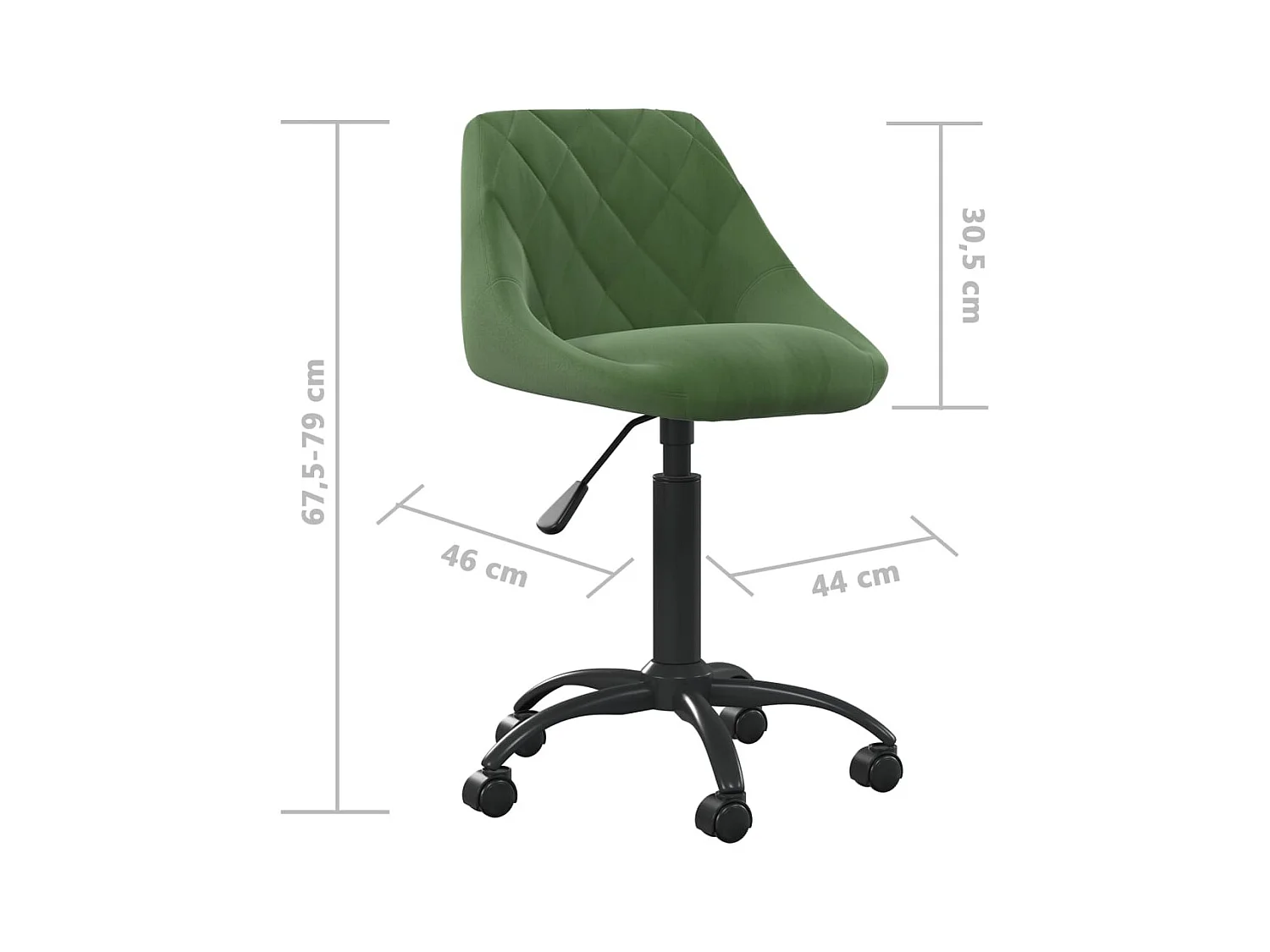 Bürostuhl Dunkelgrün Samt