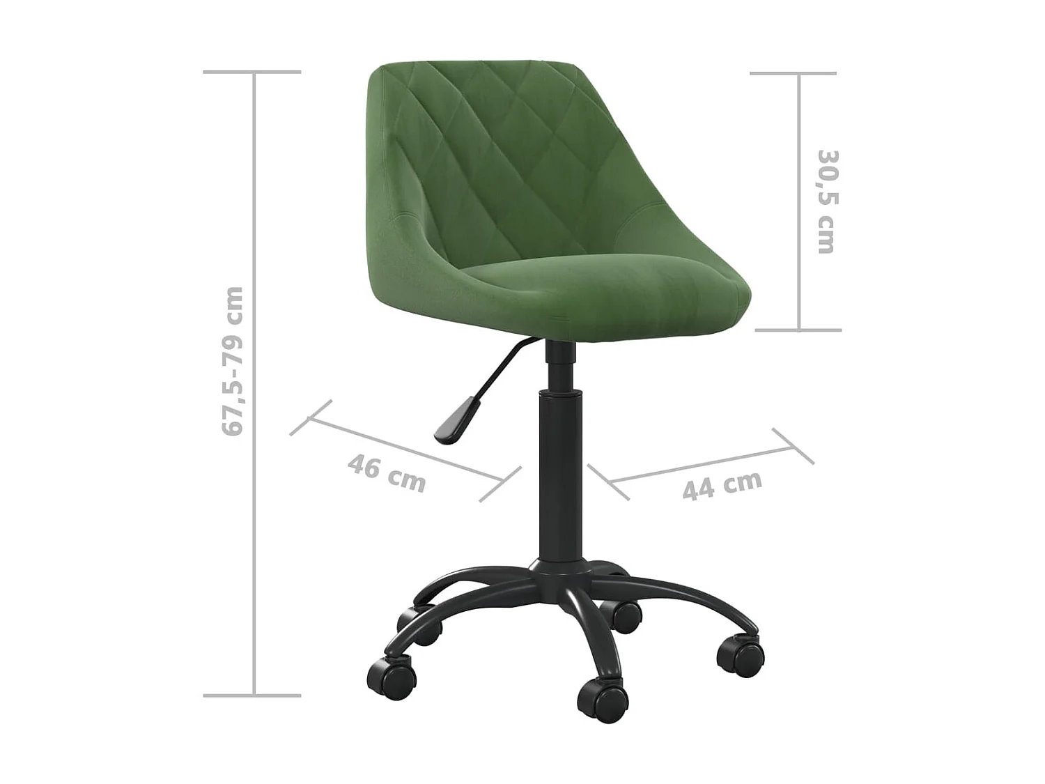 Bürostuhl Dunkelgrün Samt