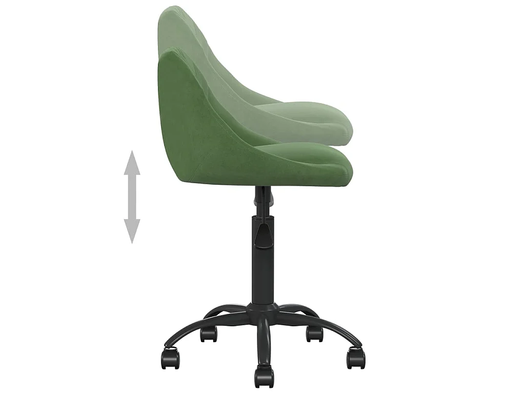 Chaise de bureau Vert foncé Velours
