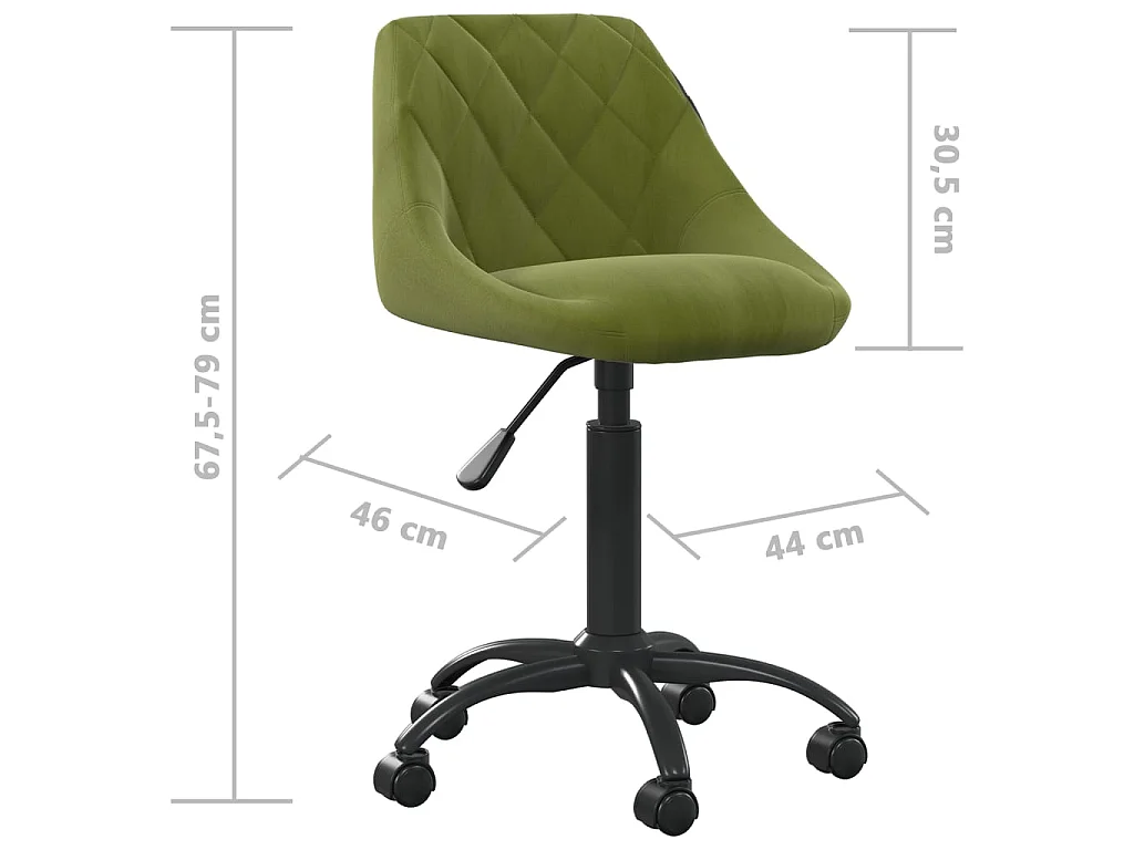 Chaise de bureau Vert clair Velours