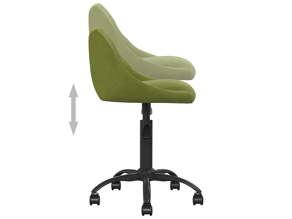 Chaise de bureau Vert clair Velours