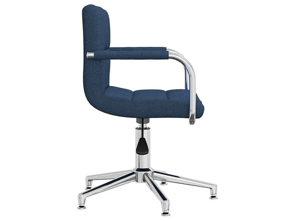Chaise pivotante de bureau Bleu Tissu