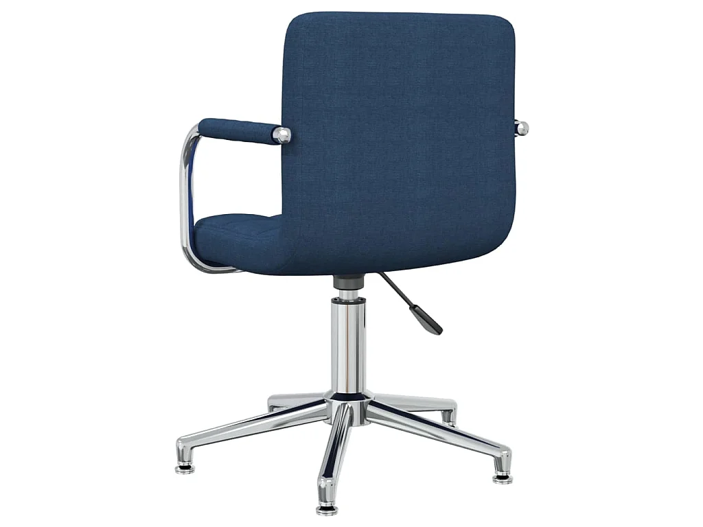 Chaise pivotante de bureau Bleu Tissu