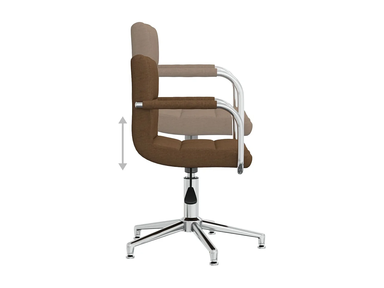 Chaise pivotante de bureau Marron Tissu
