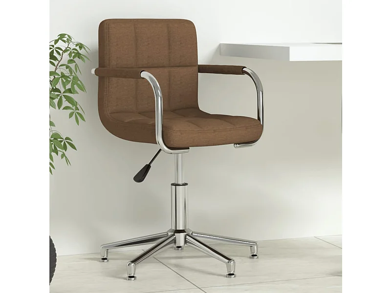 Chaise pivotante de bureau Marron Tissu