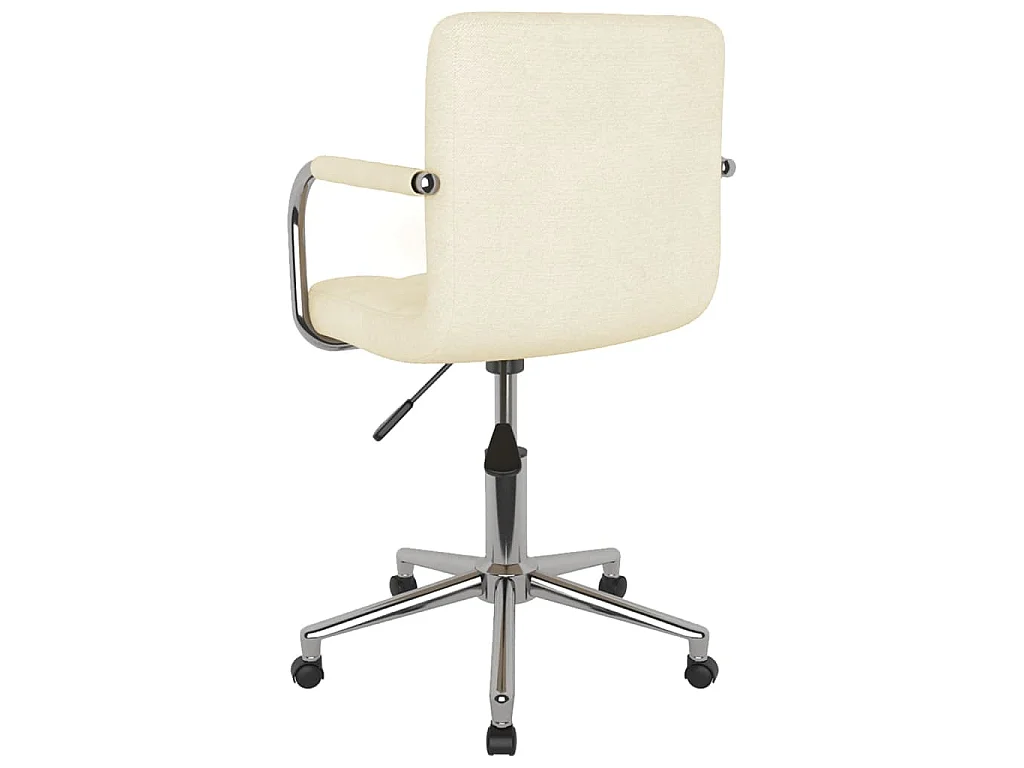 Kantoorstoel draaibaar stof crèmekleurig