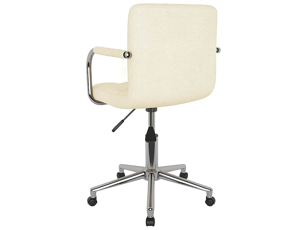 Chaise pivotante de bureau Crème Tissu