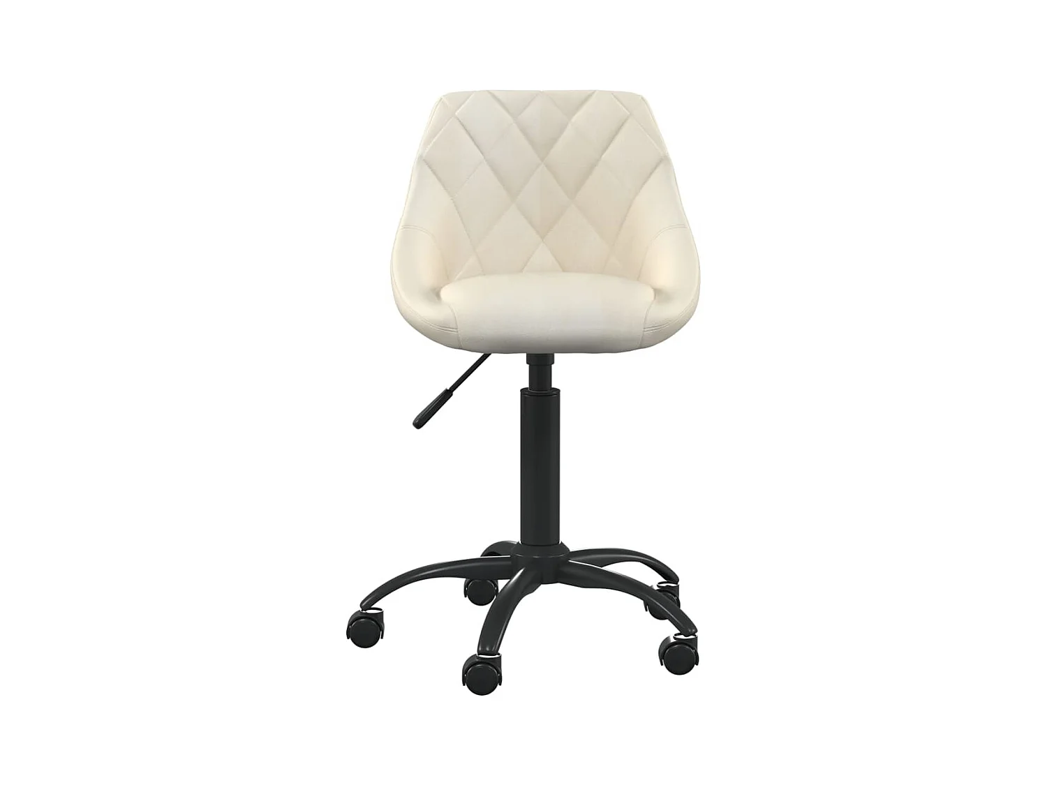 Kantoorstoel fluweel crèmekleurig