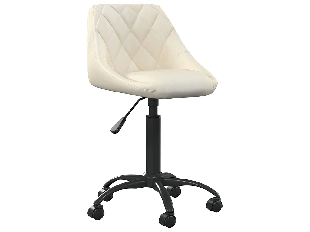 Kantoorstoel fluweel crèmekleurig